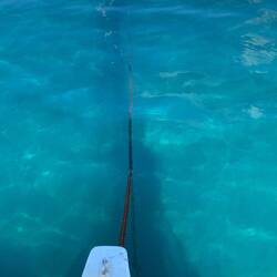 Unsere Ankerkette im Wasser