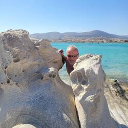 The rock formations on the beach were magical.
