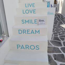 Pretty streets in Naousas village.