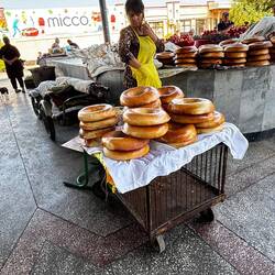 Typical bread in Uzbekistan