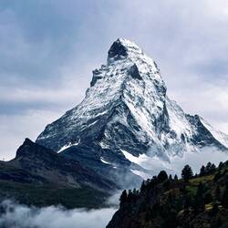 Our first glimpse of the Matterhorn from the Gornergrat train — Zermatt, Switzerland.