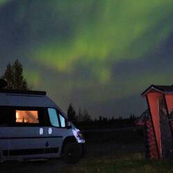 Es war ein kurzes erscheinen der Nordlichter, und ich kam zeitig ins Bett