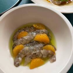 Shrimp with satsumas