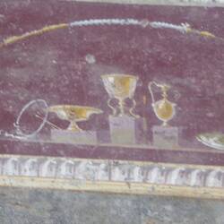Fresco of wine cups
