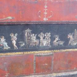 Fresco of putti making perfume