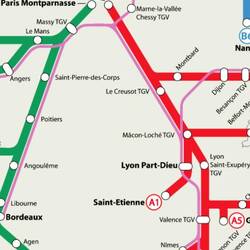 Our route from Lyon to Paris