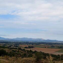 View from one of the artillery points out to the Pyrenees