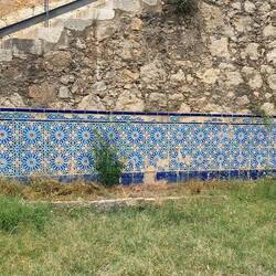 Mosaic wall around the common area