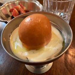 Plum sorbet with plums and buttermilk