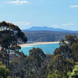 Blue, orange and green. A common palette of this coastline