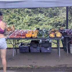 Roadside market (don't mind the lady)