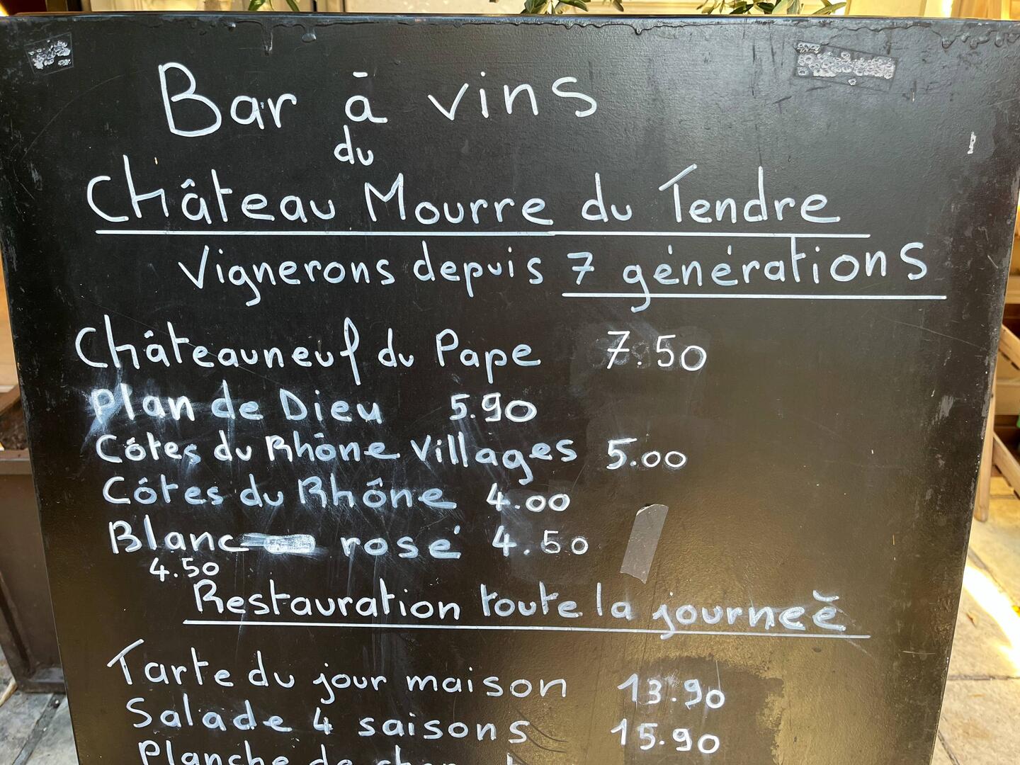 Lots of wines on offer