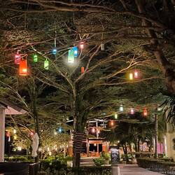 Unser Hotel am Abend