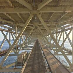 Blick unter die Fahrbahn