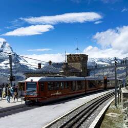 Welcome to Gornergrat, the top station on the Gornergratbahn — Switzerland.