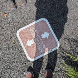 Excellent trail markings coming out of Owase