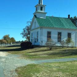 Most of the churches are white with lovely steeples