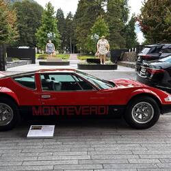 ...neben den aktuellen Upper-Class-Wagen stehen hier auch jede Menge fetzige Sportwagen rum.