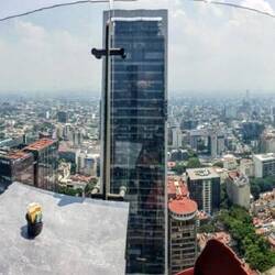 At the skybar of the Sofitel hotel.