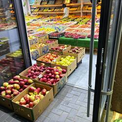 Just some of the delicious produce across the street