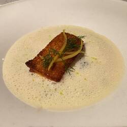 Local Fish in foam - artsy but lots of flavor