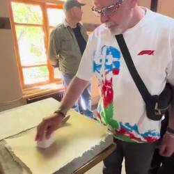 Smoothing and polishing the dry sheets