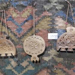 Wooden Christmas decorations by local woodworker