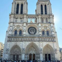 Notre Dame. Even early there were a lot of people around but we went in easily
