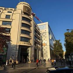 Champs Elysees and the Louis Vuitton store, done up to look like of their cases