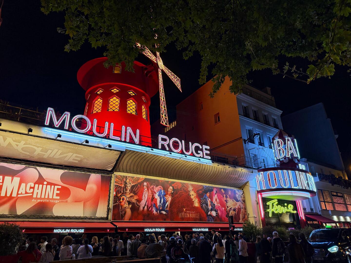 Outside Moulin Rouge after the show