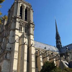 The spire has been rebuilt