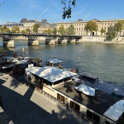 Boats on the Seine, looking across at the Louvre