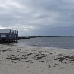 Same place but on a cold windy day