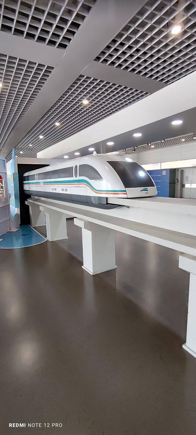 Maglev als Modell im Flughafen Shanghai