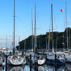 gestern Abend im Yachthafen Wik