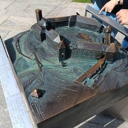 A bronze model of Ljubljana Castle