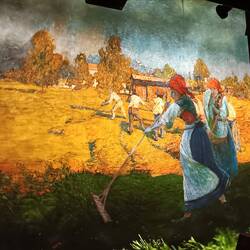 A scene from the Slovenian Impressionism video at the castle