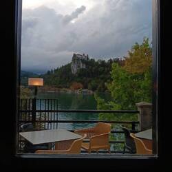 Bled Castle from our restaurant