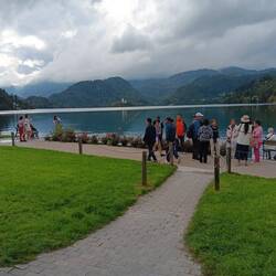 Lake Bled with the island in the background