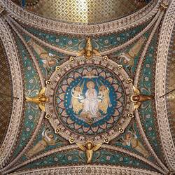 One of the ceiling sections