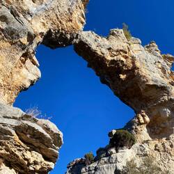 Right under the kiss itself