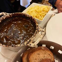 Beef borgineon with noodles - disappointing