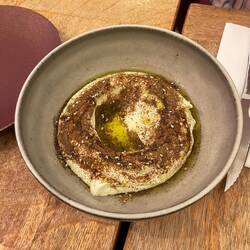 Labneh with Sicily olive oil and zatar