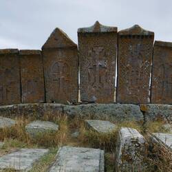 A family plot - many of the engraved symbols mean eternity