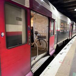 Paris subway. Double decker trains