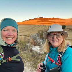 I met Catherine on the trail just as the sun was rising. It was chilly but quickly warmed up.