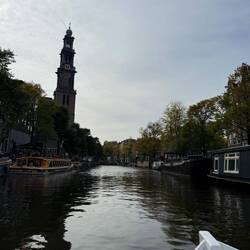 Awesome houseboats lined the canal