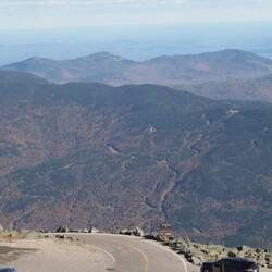 View of Wildcat Ski Resort below. Seemed like very narrow ski runs.