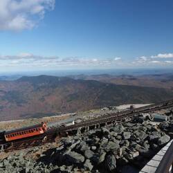 One of three cog railway trains to arrive after we did.