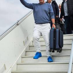 Mein Reisegefährte ist sehr gut gelaunt! 😄